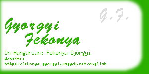 gyorgyi fekonya business card